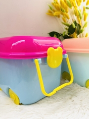 THÙNG 10 GÓI KHĂN ƯỚT THỎ TẶNG KÈM XÔ NHỰA XE KÉO CHO BÉ LOẠI TO (7)