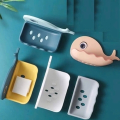 Kệ dán tường đựng xà phòng hình cá heo (1)