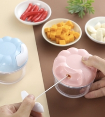 Dụng Cụ Xay Tỏi Ớt Hình Hoa 2 Lưỡi (2)