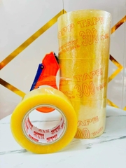Băng Keo Đục Trong 300 ya lớn . Cuộn 6 Cây Tặng Kèm Dụng Cụ Cắt Băng Keo Lớn (1)