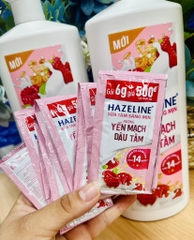 DÂY 12 GÓI SỮA TẮM HAZELINE YẾN MẠCH DÂU TẰM