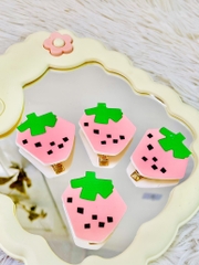 SET 2 KẸP TÓC TRÁI DÂU HỒNG (2)