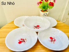 TÔ NHỰA TRẮNG HOA SIZE NHỎ (NO103, SỐ7)