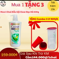 CHAI DẦU GỘI CLEAR BẠC HÀ 630g CHÍNH HÃNG ( Ko áp dụng cho giảm 10%) (4)