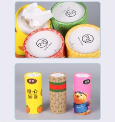 HỘP KHĂN GIẤY KHÔ HÌNH TRỤ ĐỂ XE Ô TÔ (2)