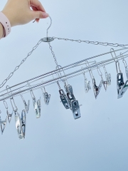 Móc Phơi Đồ 20 Kẹp Inox Mẫu Tròn (2)