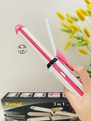 MÁY UỐN KẸP DUỖI TÓC 3 IN 1 KEMEI 1213 CHÍNH HÃNG (14)