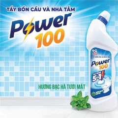 CHAI NƯỚC TẨY BỒN CẦU 5in1 MẪU MỚI CHÍNH HÃNG POWER 100 CHAI LỚN 900ml (2)