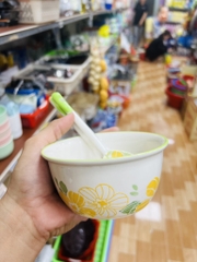 BÁT SỨ ĂN DẶM IN HOA KUTE KÈM MUỖNG CHO BÉ LOẠI 1 (2)