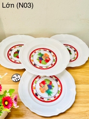 DĨA DỰA TRẮNG HOA SIZE LỚN NHẤT MÃ (NO3)