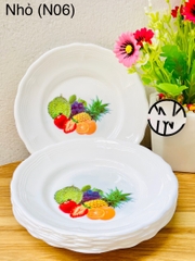 DĨA DỰA TRẮNG HOA SIZE NHỎ MÃ (NO6)