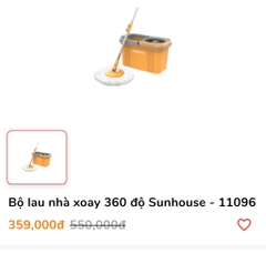 BỘ LAU NHÀ XOAY 360 ĐỘ CHÍNH HÃNG SUNHOUSE (30)