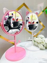 Gương tròn trang điểm có chổ để trang sức loại 1