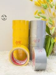 BĂNG KEO VẢI BẢN 4p8 ( VÀNG XÁM) ( CÂY 6 CUỘN) (1)