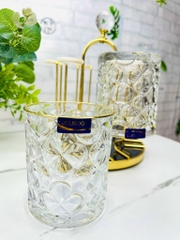 LY THUỶ TINH SUPER VIP KIỂU LÕM KIM CƯƠNG VIỀN VÀNG SANG TRỌNG B011