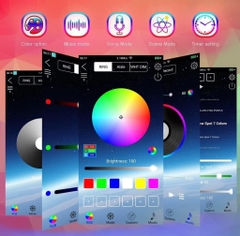 Dây Đèn Pháo Phao 9 Nhánh (Xài App + Remote)