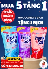 KM NƯỚC XẢ QUẦN ÁO FRESH SOFT THAILAND LOẠI 1 ( MUA 5 TẶNG 1) (2)
