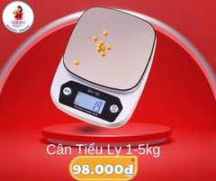 Cân điện tử tiểu ly màu bạc và đen 20x15cm (9)