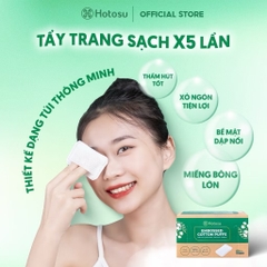 HỘP BÔNG TẨY TRANG HOTOSU 80 MIẾNG