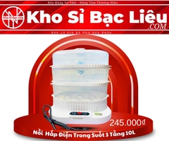 NỒI HẤP ĐIỆN TRONG SUỐT 3 TẦNG 10L NHIỆT TỪ HƠI NƯỚC (20)