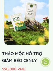 HỖ TRỢ GIẢM CÂN CENLY C.HÃNG TẶNG DETOX LẺ CTY 590K (30) '