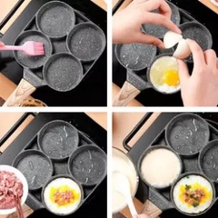 Khuôn chảo rán trúng 4 lỗ tròn loại tốt (9)