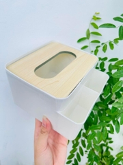 Hộp Đựng Giấy 3 Ngăn Nắp Gỗ Sang Trọng (2)