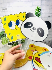 QUẠT NHỰA CẦM TAY HÌNH THÚ KUTE