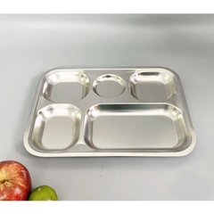 Khay Đựng Cơm 5 Ngăn Inox (2)