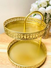KHAY ĐỰNG BÁNH KẸO TRÁI CÂY MẠ VÀNG 2 TẦNG SANG TRỌNG (14)