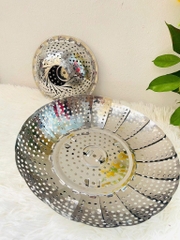 Rổ Hấp Inox Xếp Gọn Tiện Lợi 22cm