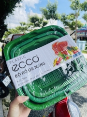 Bộ rổ vuông Size To kèm thau 6 Món đa năng Ecco (3)