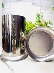 Ống đựng muỗng đũa bằng thép hình Apple, tròn to (2)