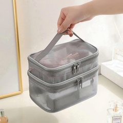 TÚI ĐỰNG MỸ PHẨM 2 TẦNG VẢI LƯỚI