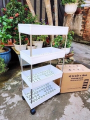 Kệ 4 Tầng Nhựa Có Bánh Xe Loại To Chắc Chắn (5)