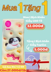 GIẤY RÚT DOG CUTE C&E 1280 TỜ ( Tặng kèm giấy rút topgia 5k) (VIP 3 Chọn phẩm hoặc ck)