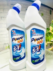 CHAI NƯỚC TẨY BỒN CẦU 5in1 MẪU MỚI CHÍNH HÃNG POWER 100 CHAI LỚN 900ml (2)