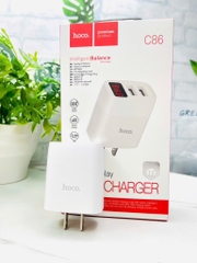 CÓC SẠC NHANH C86 2 CỔNG USB CÓ ĐÈN LED LCD CHÍNH HÃNG HOCO (7)