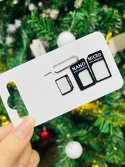 Bộ CHUYỂN ĐỔI SIM Card 4 trong 1 Nano Micro SIM CÓ CÂY CHỌT SIM (ko ck)