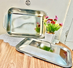 KHAY INOX 40cm CÓ NẮP ĐẬY (5)