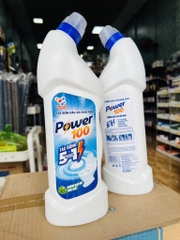 CHAI NƯỚC TẨY BỒN CẦU 5in1 MẪU MỚI CHÍNH HÃNG POWER 100 CHAI LỚN 900ml (2)