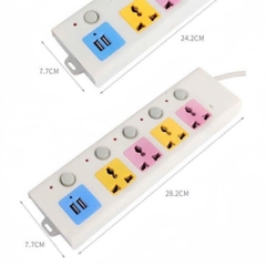Ổ CẮM ĐIỆN 4 Ổ CẮM 2 CỔNG USB DÙNG CÔNG TẮC RIÊNG 345U (4)