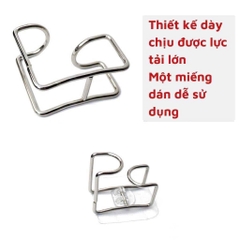 MÓC THÉP TREO CHẬU DÁN TƯỜNG (Treo sau 10 tiếng dán) (0.5)