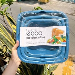 Bộ rổ vuông Size To kèm thau 6 Món đa năng Ecco (3)