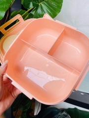 Hộp cơm 3 ngăn Kèm Muỗng Đũa Hình Vuông (4)