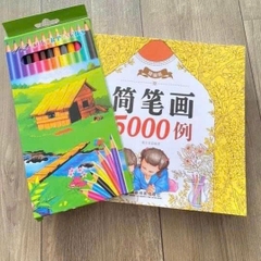 SÁCH TÔ MÀU 5000 HÌNH KÈM HỘP MÀU CHO BÉ (4)