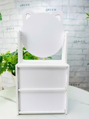 KỆ ĐỂ MỸ PHẨM 2 NGĂN CÓ GƯƠNG MẪU TAI MÈO TIỆN LỢI (4)