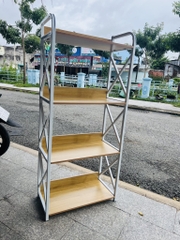 Kệ Trang Trí Chữ X (Sắt+Gỗ) Sơn Tĩnh Điện 4 Tầng 60 x 30 x 136cm (30)