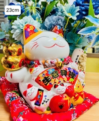 MÈO SỨ THẦN TÀI 23cm VẪY TAY CHÀO KHÁCH (20)