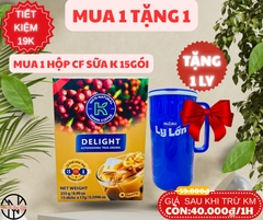 Hộp Cà Phê Sữa Hoà Tan 3in1 K DELIGHT 255g x 15 gói